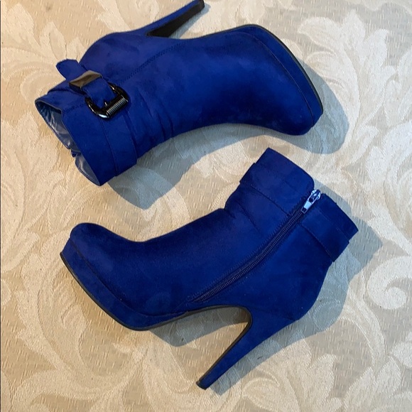 electric blue booties